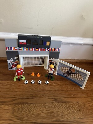 Playmobil Soccer Sets 4726 + 5994 - Custom Bundle - Working Scoreboard