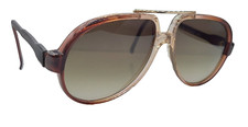 Vintage Windsor Convoy Brown Pilot Sunglasses France W/ NEW LENSES