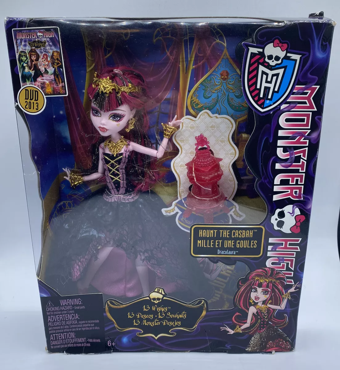 NIB Monster High Doll Haunt The Casbah Draculaura 13 Wishes Damaged Box New