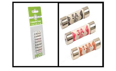 MANY BRANDS Assorted Cartridge Fuses Sets + 3/5/13 AMP + Domestic Fuse Household Mains Plug