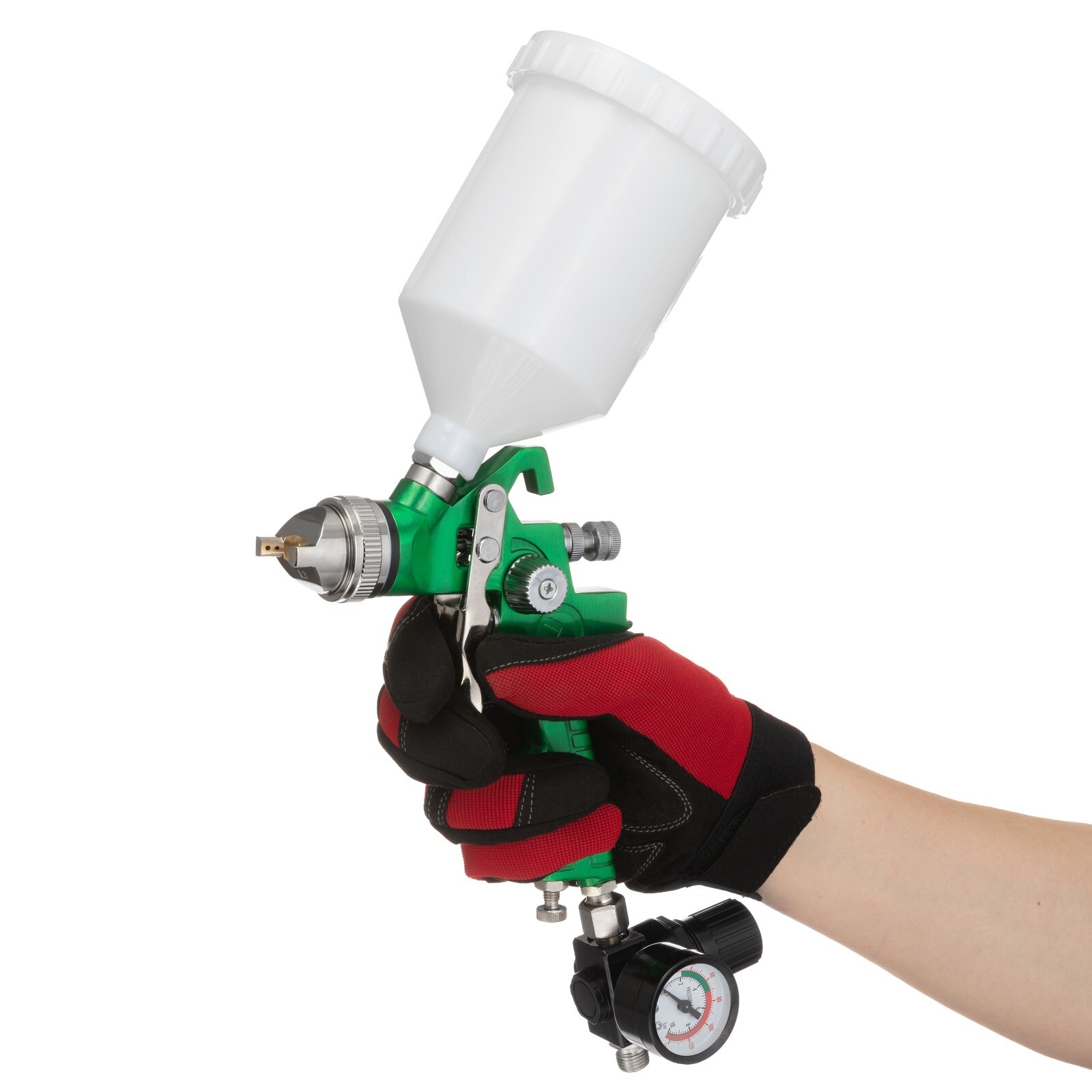 INTERTOOL HVLP Air Spray Gun, 1.3 mm, Regulator, PT080102 850039064777