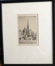 Robert Houston - Original Etching - Signed - Framed