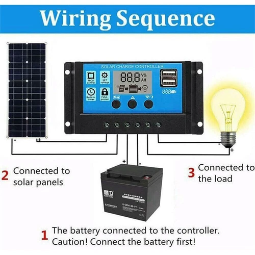 300W 12V Solarpanel Solarmodul 40A Ladegerät USB Kit für Wohnmobil etc - Bild 6 von 13