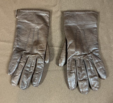 Vintage Genuine Leather Brown Gloves Womens Small Lined