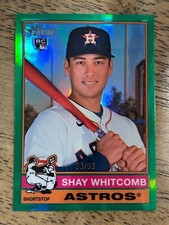 Shay Whitcomb 2025 Topps Heritage CHROME GREEN REFRACTOR RC /99 #362 Astros