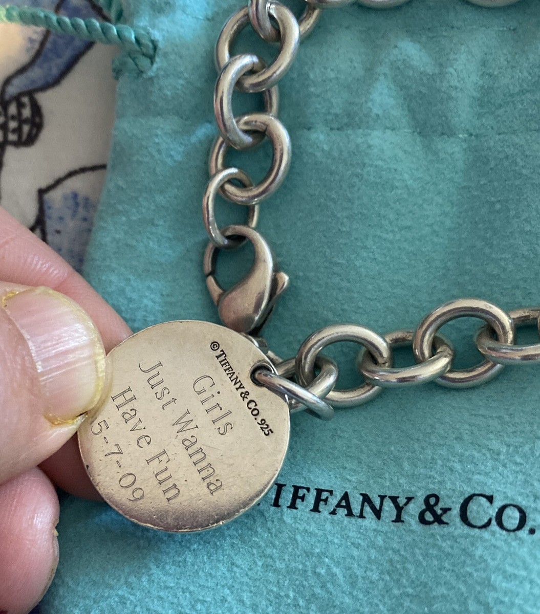 Tiffany Return To RTT Round Tag Charm Bracelet, W