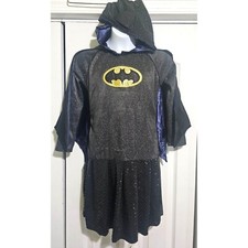 Rubie's Hooded Batgirl Costume Dress Sequins Cape DC Comics Halloween Girl's XL