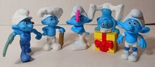 Smurfs Figures Lot of 5 McDonalds Happy Meal Toys 2011-13 Peyo 3  PVC Cartoon