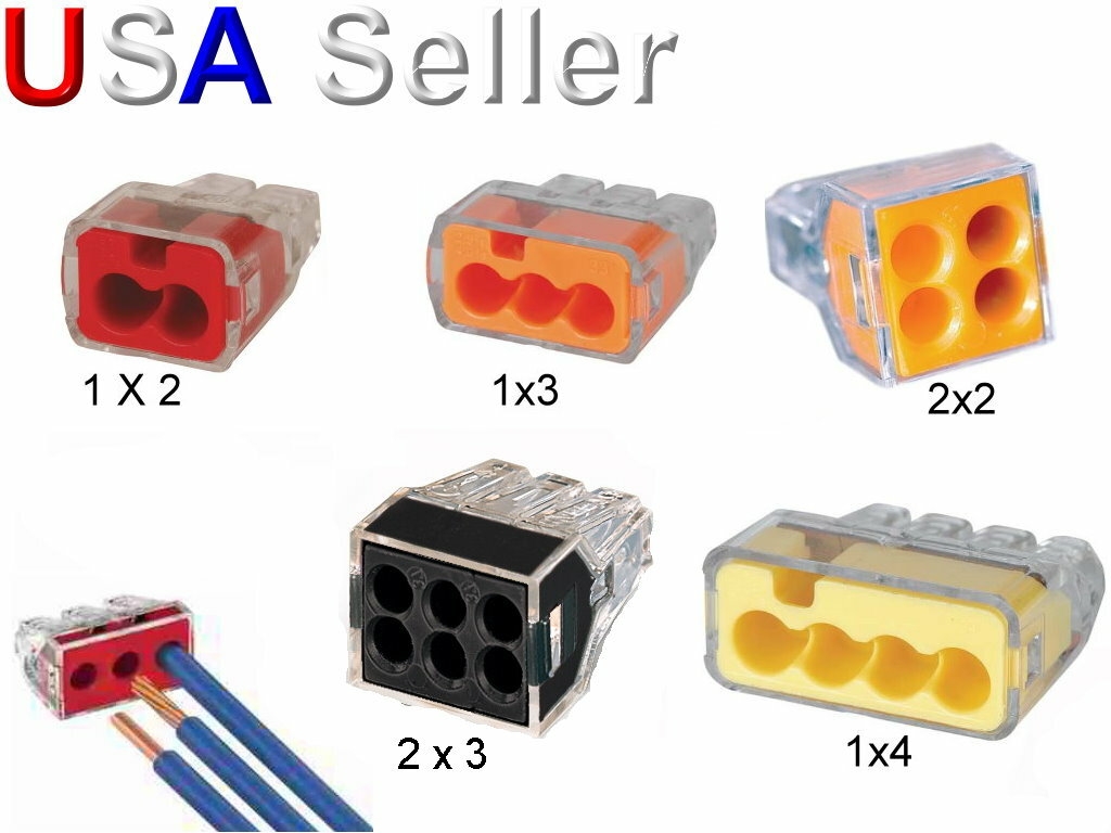 Ideal Wago Wire Push Type Quick Connectors 12 14 16 18 Gauge 2 3 4 Pin