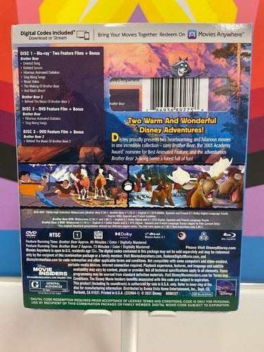 Brother Bear Disney 2 Movie Double Feature NEW w/Movie Club Exclusive Slipcover - Picture 2 of 2