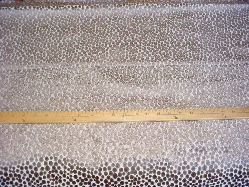 1-7/8Y Kravet Couture 32972 Polka Dot Plush Coin Cream Velvet Upholstery Fabric - Image 2 of 3