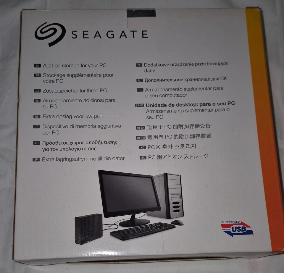 Seagate STEB4000100 Expansion Desktop 4TB External Hard Drive USB 3.0 SRD0NF2 - Image 2 of 4