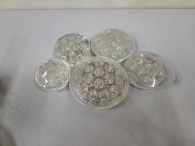 Lot of 5 Vintage Clear Glass Flower FROG Holders Different Styles & Sizes