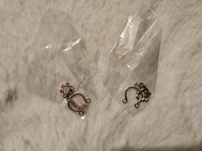 Nipple Ring Stainless Steel Face Non-Piercing Nipple Rings Clip / New