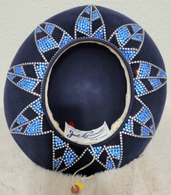 RARE VTG Lady Liberty Jack McConnell Navy Blue Rhinestone  display picture 2