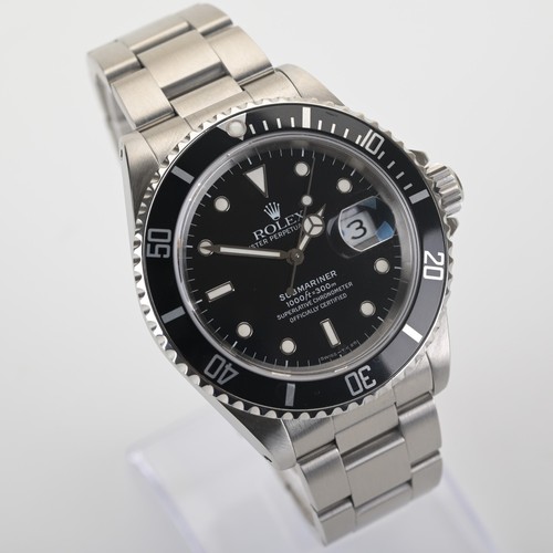1991 Rolex Submariner Date 16610 Black Dial 40mm Stainless Steel Men's Watch - Picture 5 of 16