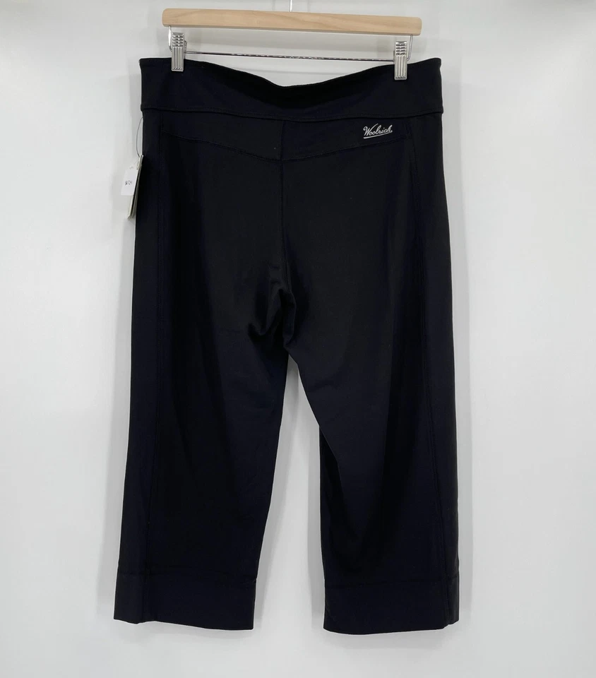 Leggings capri Woolrich para mujer negros lunares de pierna recta talla L nuevos con etiquetas Foto 3 de 4