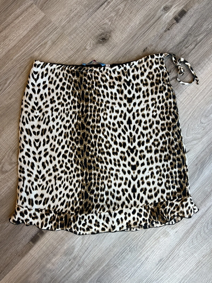 Cheetah skirt 90s cheap