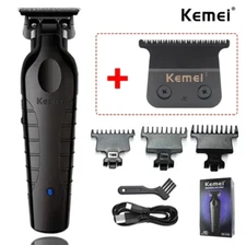 Kemei Cordless Hair Clipper Electric Hair Clipper Zero Gap Trimmer HairCut+Blade