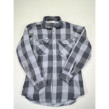 Vintage Carhartt Men's Medium Flannel Shirt Plaid Outdoor WorkWear