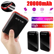 Power Bank 20000mAh Portable Charger External Battery Backup For Cell Phone