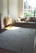 NOWY ręcznie tkany, jedwab i wełna, współczesny, nowoczesny dywan w stylu art deco 6' X 9''