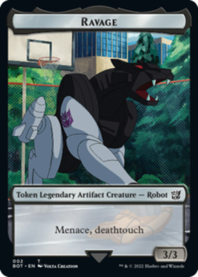 x1 Ravage Token T MTG Universes Beyond: Transformers M/NM, English