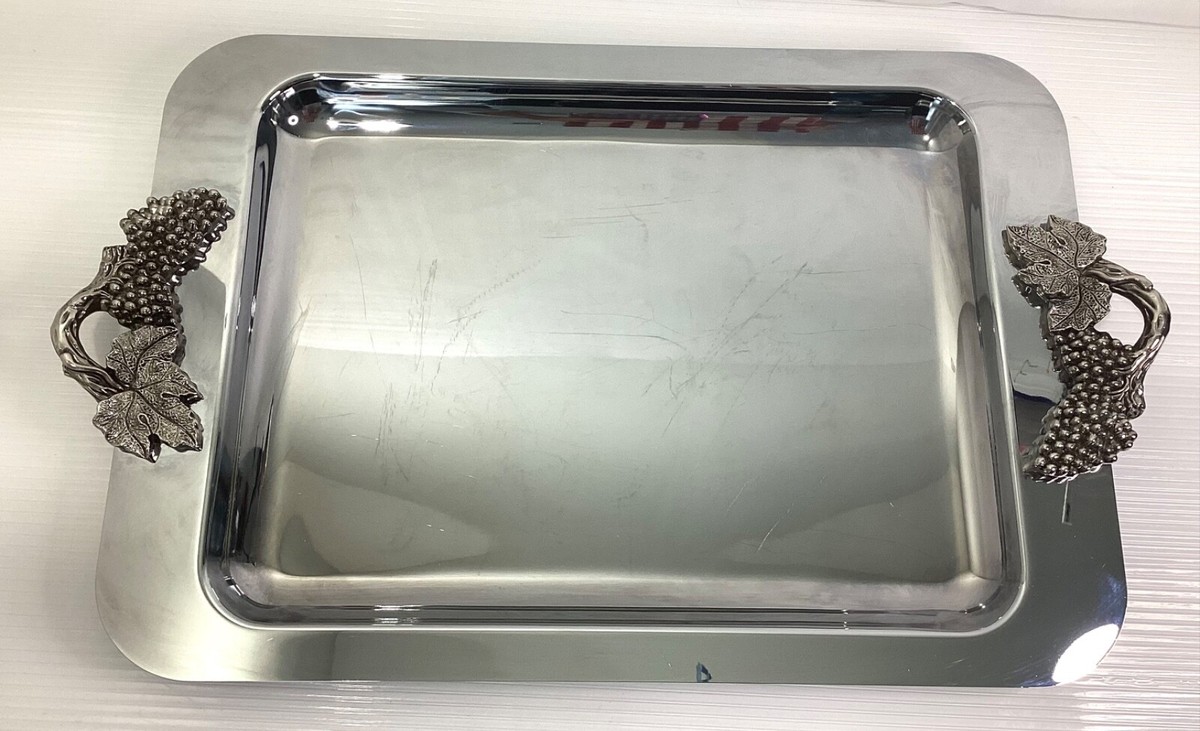 ヴィンテージ TOWLE社製　ソルトペッパースタンド Towle Silversmith Vintage 20” Rectangular Tray Chromplated