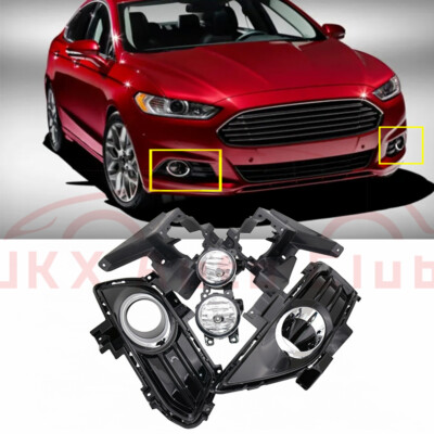 For Ford Fusion Mondeo 2013-2016 z 6Pcs Fog Lights Lamps w/Brackets+Cover Bezels