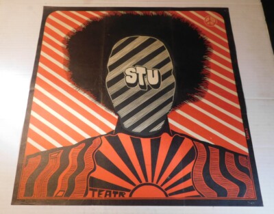 ORIG. OFFSET LITHOGRAPH POSTER by JAN SAWKA for TEATR STU - Polish Avant-Garde