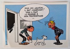 Gaston Lagaffe et Milou Carte postal  de 1977