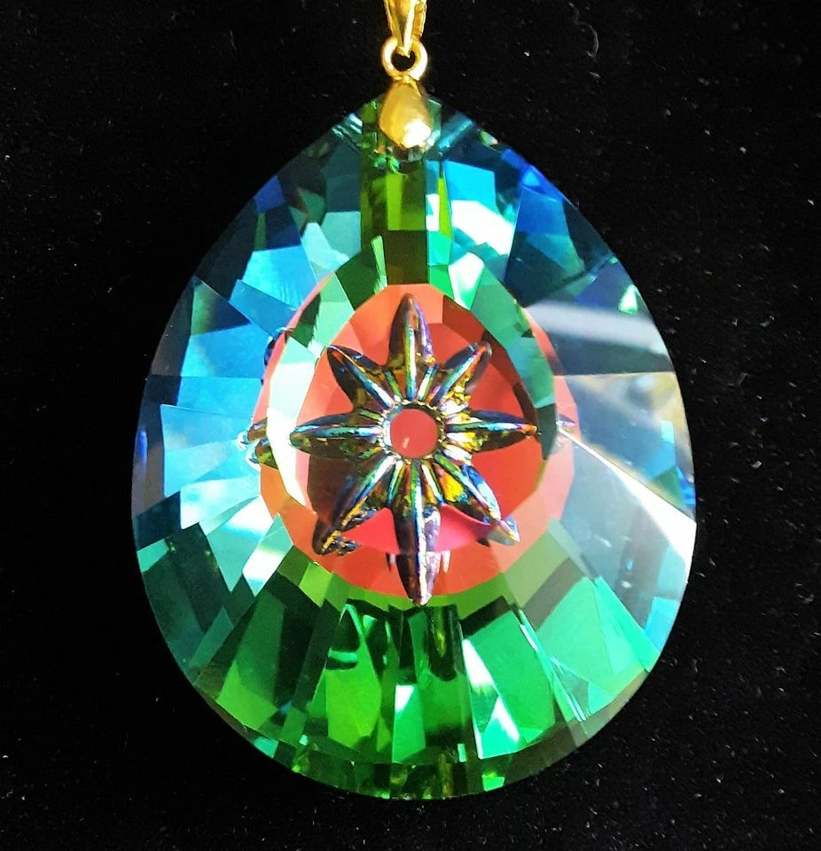 Потрясающий кристалл радуги титана звезда цветной воды капли подвеска богемное ожерелье - Изображение 3 из 4
