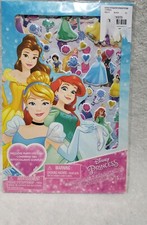 Disney princess 4 Sheet Sticker Book With Puffy Stickers Ariel Belle Cinderella