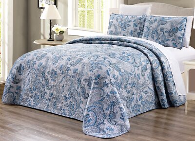 3-Piece Oversize (115'' X 95'') Fine Printed Prewashed All-Season Quilt Set Rev...