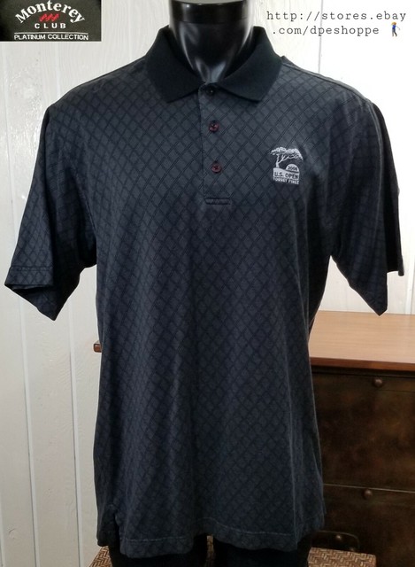 Tiger Woods 2008 US Open Torrey Pines Tehama Golf Polo Shirt Men Sz L Blue EUC | eBay