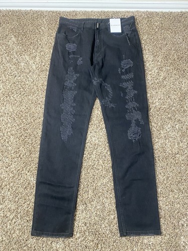 Givenchy Matthew Williams Distressed Boro Denim Jeans Size 33 Fits 35