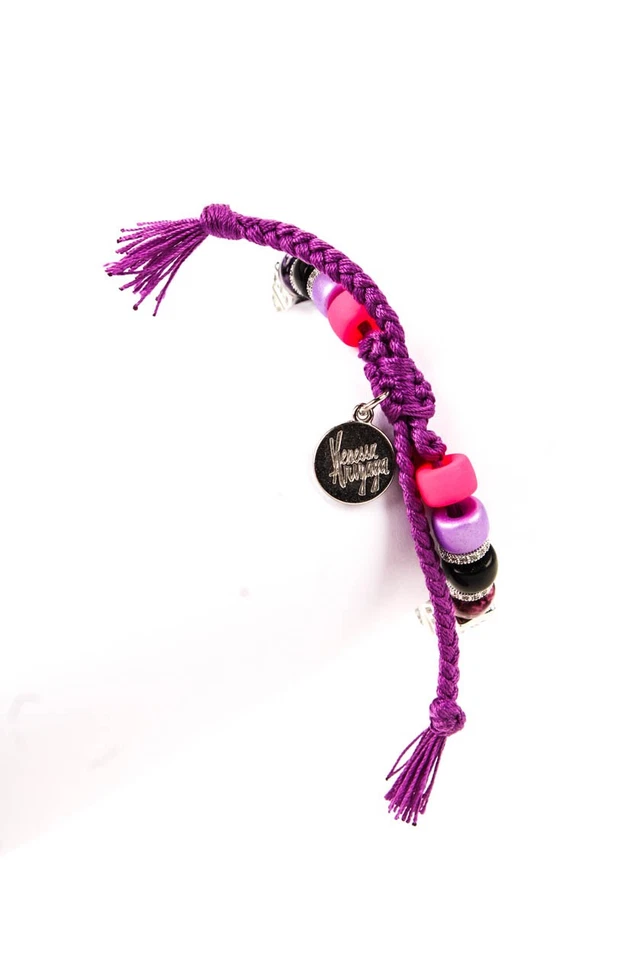 Venessa Arizaga Mujer Plateado Circonita Cúbica Rosa/Púrpura Cuentas Vacaciones Foto 2 de 4