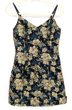 NWT Lulus Never Ending Love Jacquard Metallic Floral Mini Dress Coquette Glam XS