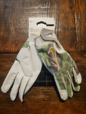 Nike Alpha Huarache Edge Camo Green White Batting Gloves Men’s Size Medium 