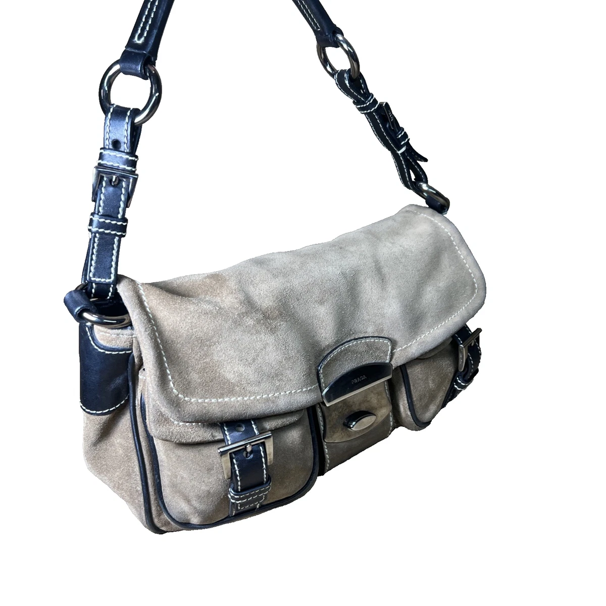 PRADA Medium Bags & for Suede Exterior Women for sale | eBay