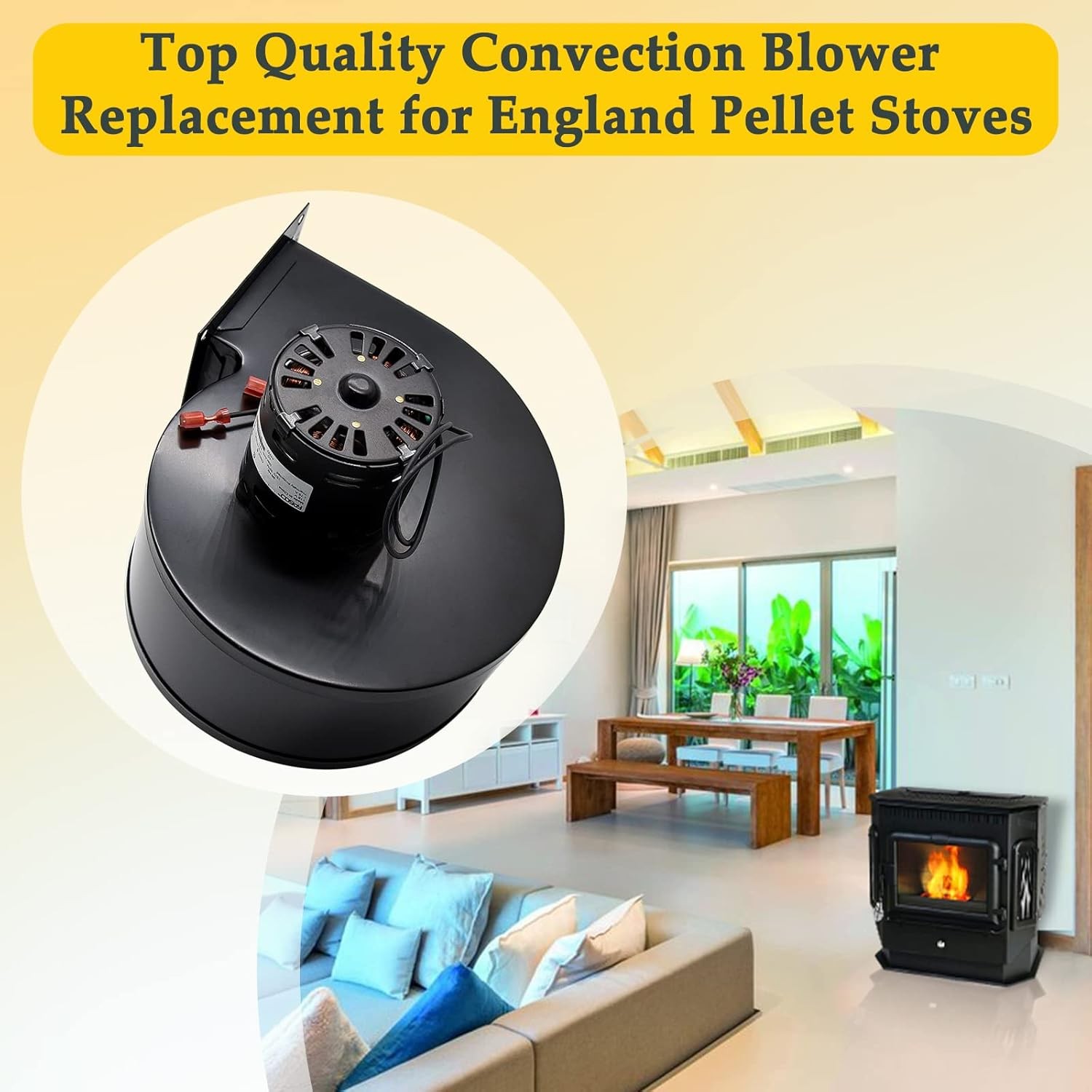 PU-076002B Exhaust Blower&PU-4C447 Convection Blower for  55-TRP22 Pellet Stove