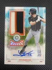 JAMES TIBBS III HOLO SILVER PROSPECT MATERIAL AUTO #23/25 Panini Boys Of Summer