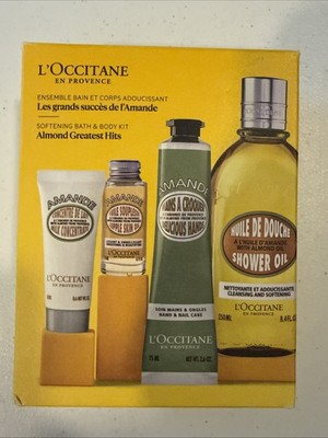 L occitane Almond Greatest Gift Sets Body & Hand Care Set Of 4 Unused 