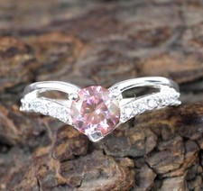 1.09 CT Rundschliff Rosa Diamant Solitaire Zertifiziert Damen Ring