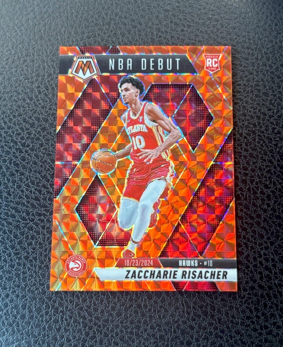 ZACCHARIE RISACHER 2024-25 MOSAIC NBA DEBUT ROOKIE ORANGE RC /249