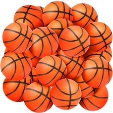 30 Pieces Mini Inflatable Basketballs 4 Inches Small Kids Ball Toys Mini