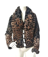 CLASS ROBERTO CAVALLI, GIACCA CORTA LEOPRAD PRINT, EARLY 2000s, L