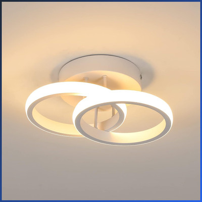 LED Deckenleuchte 22W 2-flammig Warmweiß 3000K für Wohnzimmer Küche