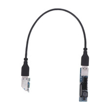 Pcie x1 Riser Kit Gold-Plated Contacts Slot Extender Works in Tight Spaces