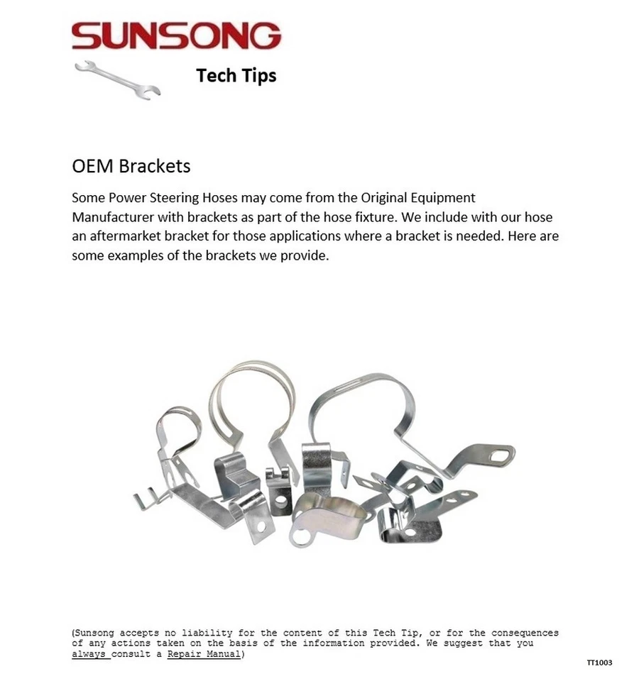 Power Steering Pressure Line Hose Assembly-Base Sunsong North America 3401317 - Image 2 of 4